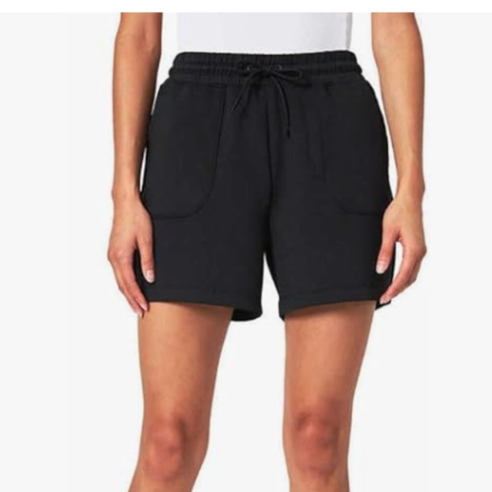 Mondetta Womens Midweight Scuba Short - Black - Size Large‎